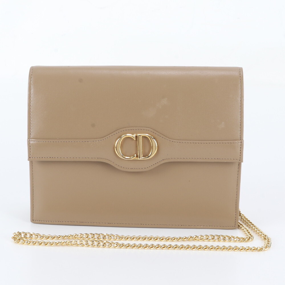 Christian Dior Chain Leather Shoulder Bag Crossbody for Women